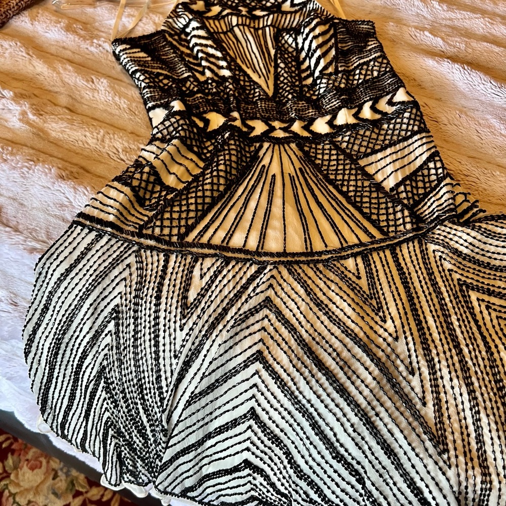 Formal Beaded cocktail halter style gown